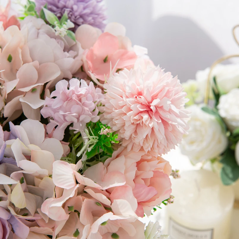 1 STÜCK Künstliche Blumen Günstige Seide Hortensien Weihnachtsdekorationen für Hausgarten Party Hochzeit Brautaccessoires Gefälschte Pfingstrose – Detail 2