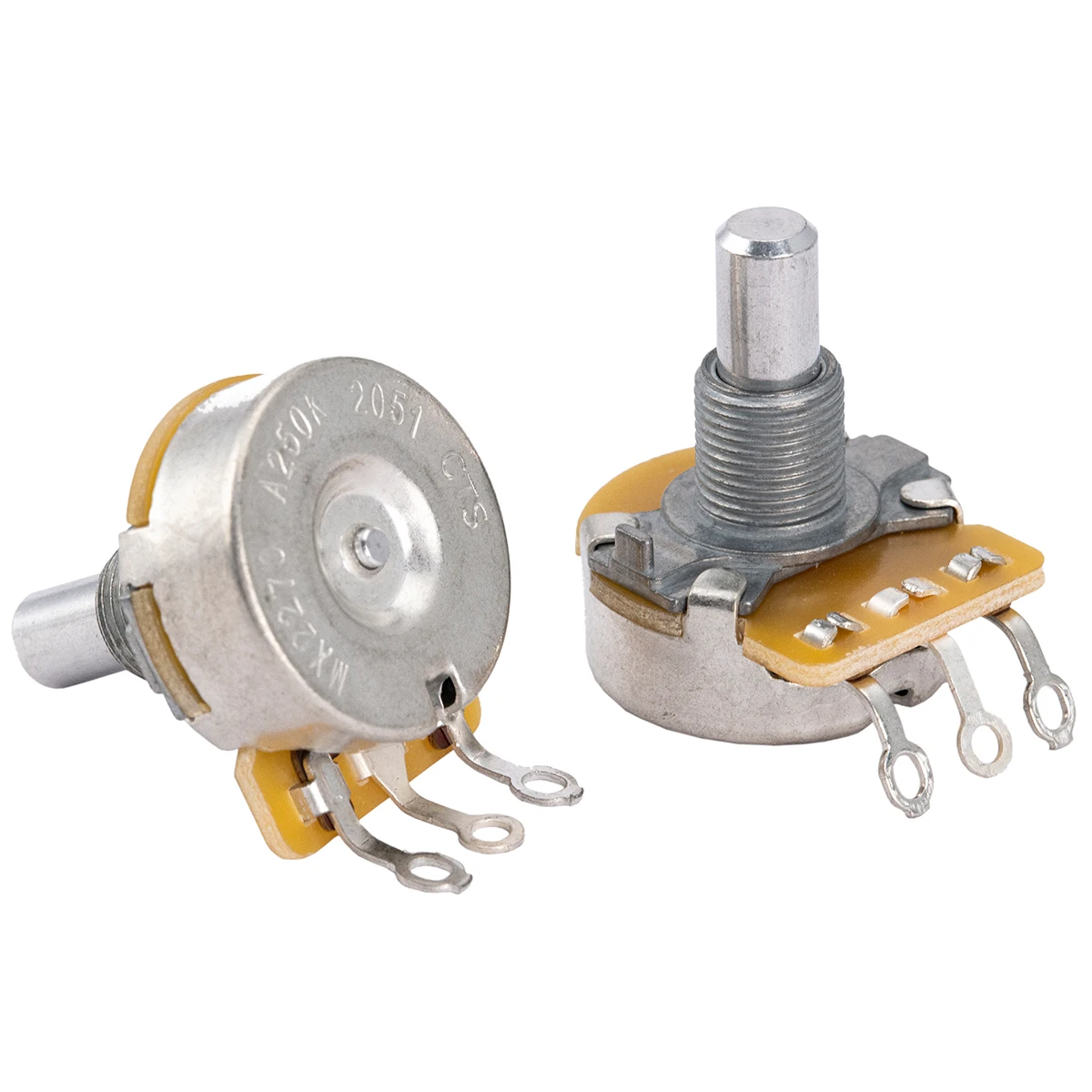 CTS 450 Series A250K Solid Shaft Guitar Pots Audio Taper Potentiometer for USA Electric Guitar and Bass, 10% Tolerance(Set of 2)