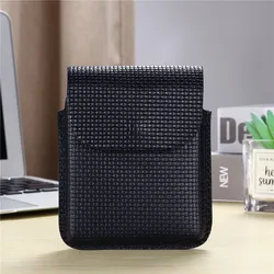 Flip 4 3 Genuine Leather Cellphone Belt Waist Bag For Samsung Galaxy Z Flip 5G Handmade Holster Phone Cover Case Holder Bags Man