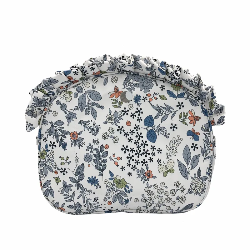 Floral Border Lining Colorful Print Canvas Fabric Inner Pocket Lining for Omoon Light Obag Insert Organizer O Moon Baby O Bag