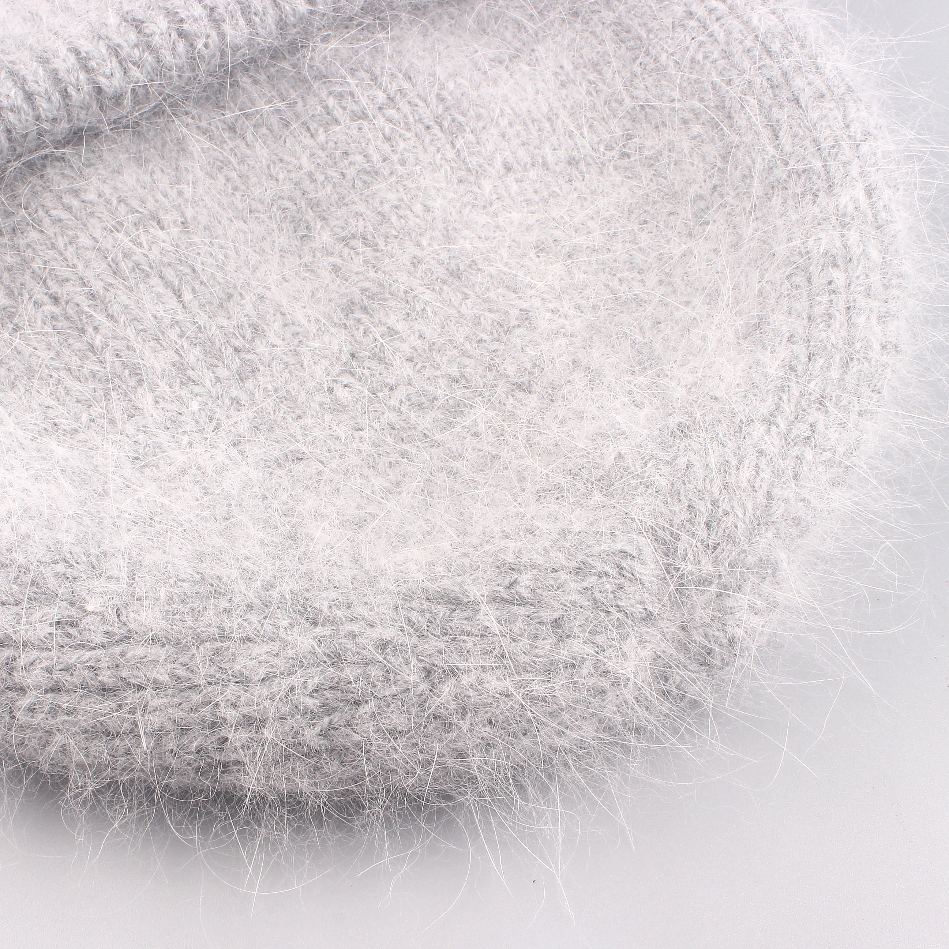 Xthree Winter Hut für Frauen Angola Beanie Hut Gestrickte Kaninchen Pelz Skullies Hut Warmen Motorhaube Kappe Weibliche Hüte für Mädchen hut – Detail 17