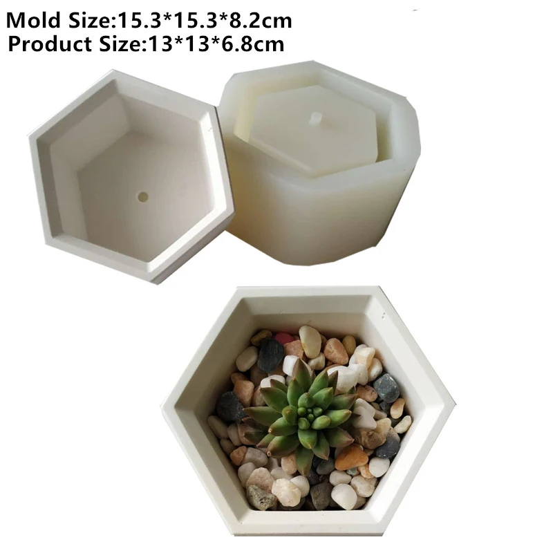 

Home Decor Silicone Concrete Mold Geometric Flower Pot Cement Plaster Vase Mould DIY Aroma Candle Decoration Molds Ceramic Craft