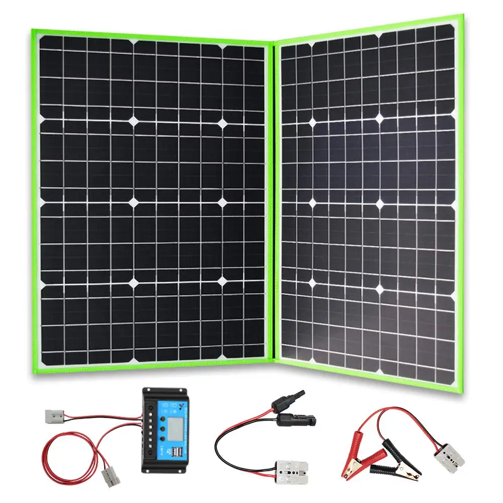 Xinpuguang Folding solar panel kit Zestaw składany panel słoneczny elastyczny przenośny 100w 150w 200w 300w 18v/20v zewnętrzny sterownik ładowarki