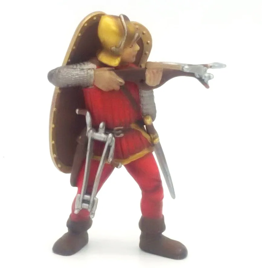 1/18 3.75Inch Solid Pvc Figure Model Oude Soldaten Van Midden Eeuw In De Handen Van Bogen En Kruisbogen Uit van Print