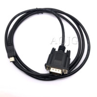 1x 1.5m/5ft For Mobile DVD EVD USB Mini 5pin Male to VGA 15pin Male Plug Connector Cable Cord Black