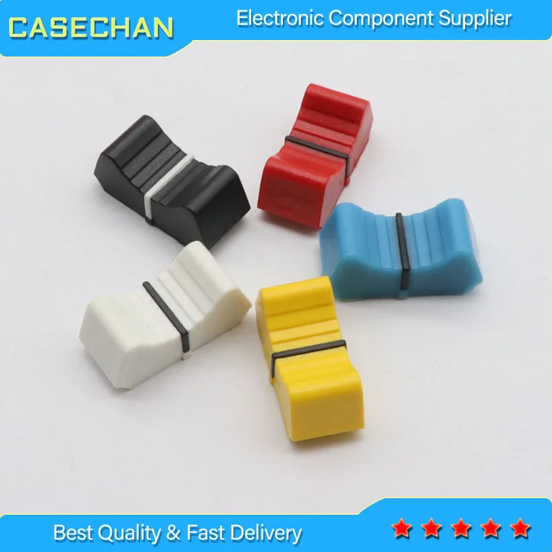 6pcs For Yamaha Allen & Heath Soundcraft Mixer Fader Knob Cap / Straight Slide Potentiometer Push Button / bore 19mm