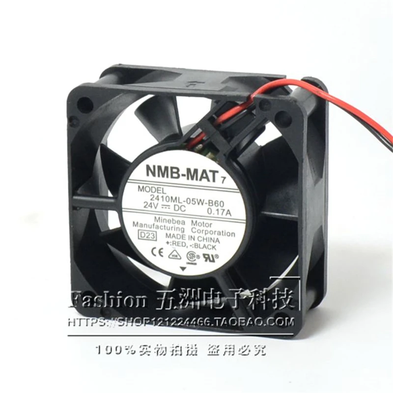 Original NMB 2410ML-05W-B50 6025 60MM 60*60*25MM Server case Cooling fan 24V 0.13A with 2pin