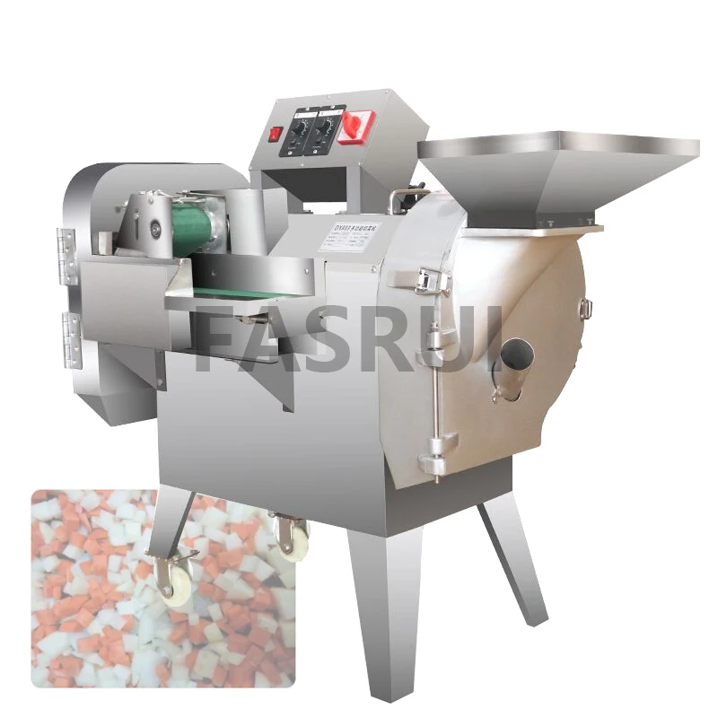 High Quality Double Head Vegetable Cutting Machine Commercial Multi Function Automatic Vegetable Cutter