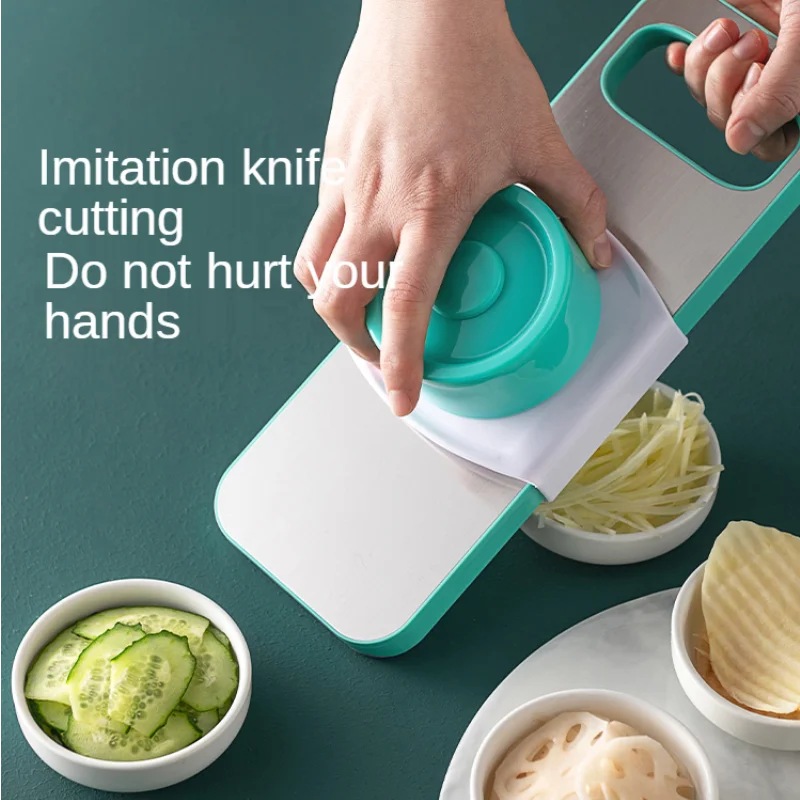 Multifunctional Vegetable Fruit Cutter Mandoline Potato Carrot Garlic Slicer Shredder with Hand Protector Kitchen Gadget Tool