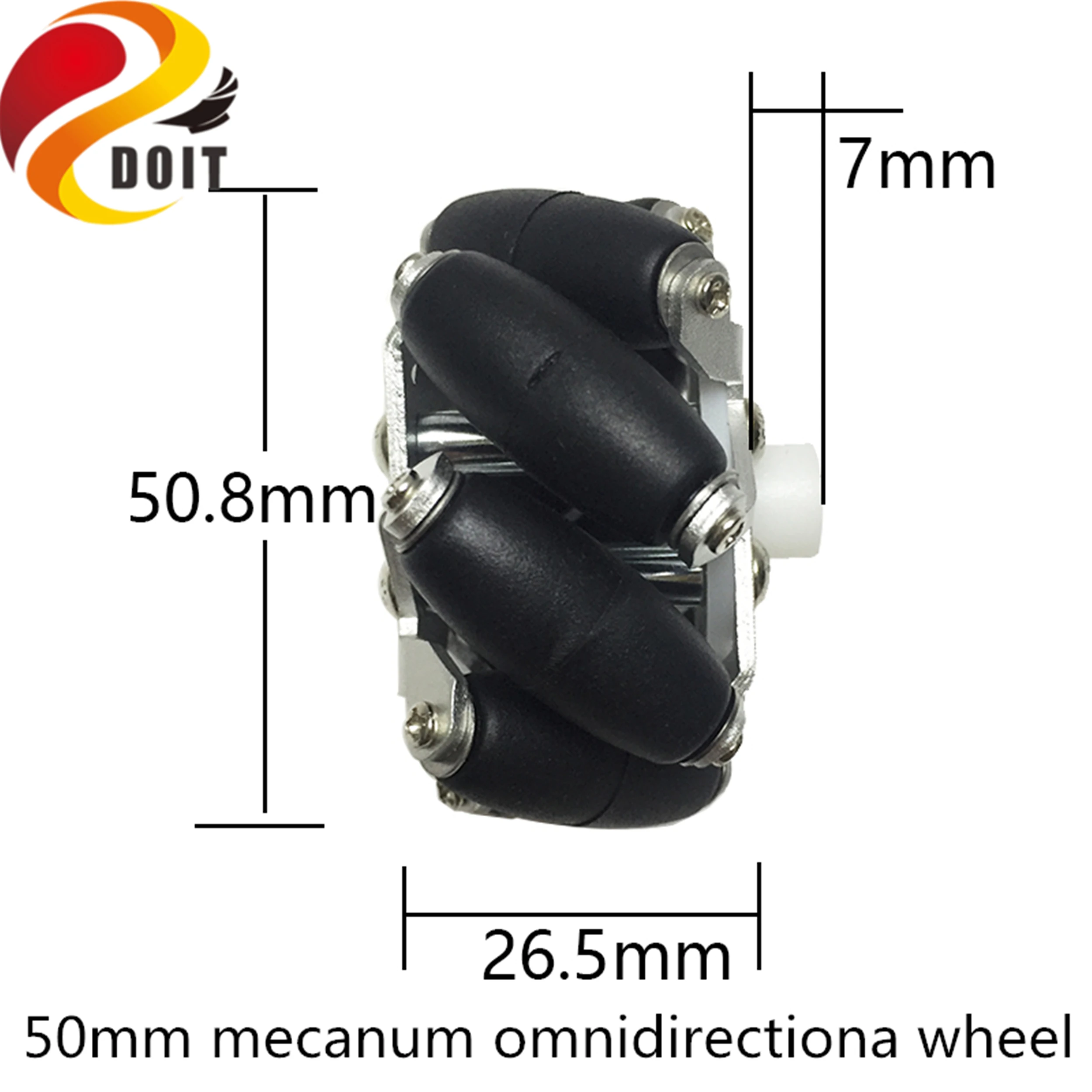 

50mm Metal Mecanum Wheel Omnidirectional Wheel For Smart 2WD/4WD Robot Car Chassis Part DIY For Drift Education Toy