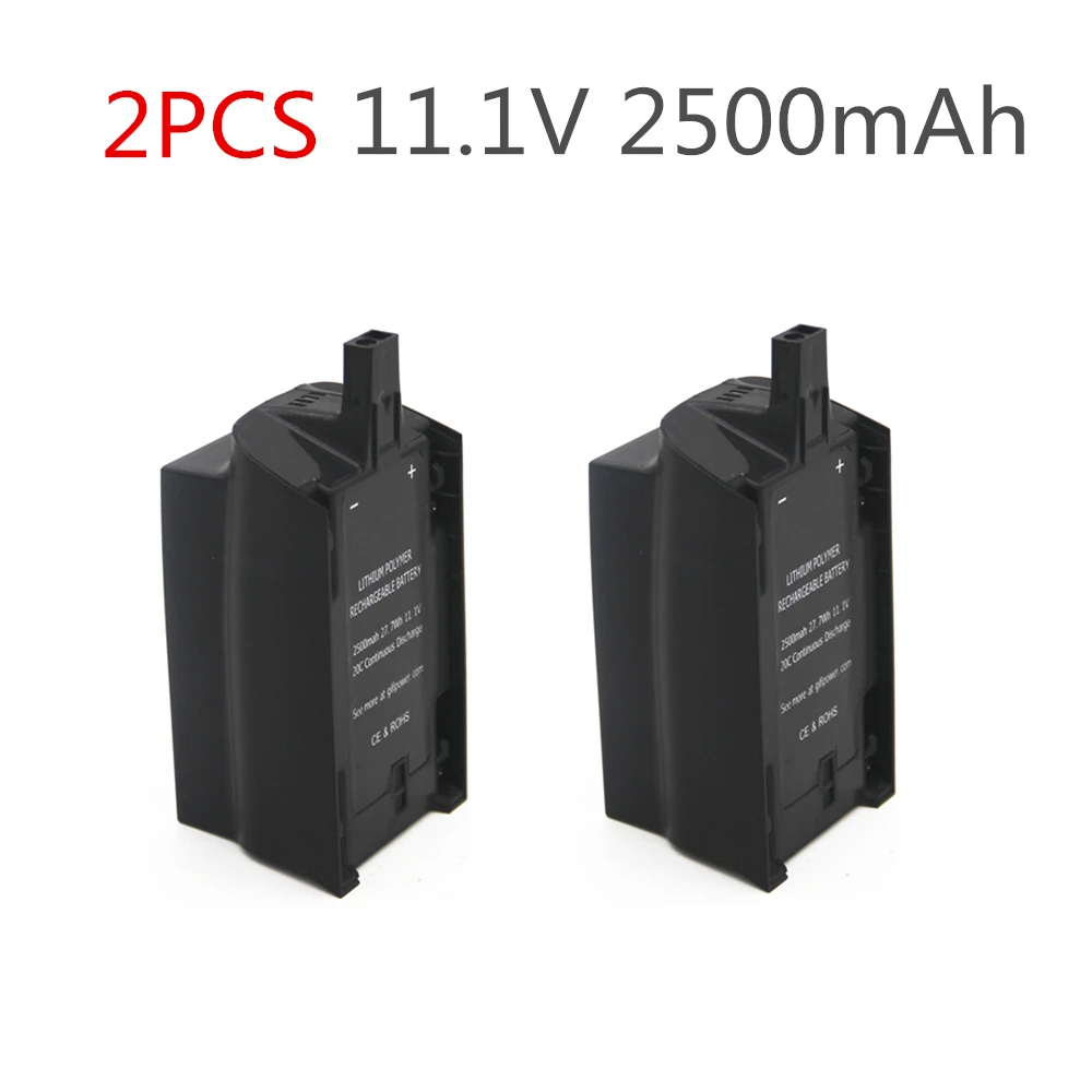 2PCS 2500mAh 11.1V For Parrot Bebop Drone 3.0 Upgrade Capacity Lipo Battery Drone Backup Replacement Battery