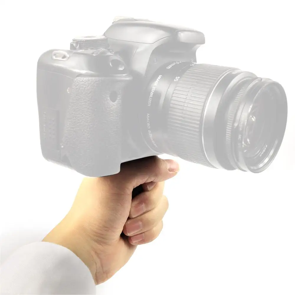 BGNing 1/4 ''بوصة معدن مقبض أسود قبضة اليد كاميرا SLR DSLR استقرار عدم الانزلاق قبضة ل LED فلاش الإضاءة كاميرا الملحقات