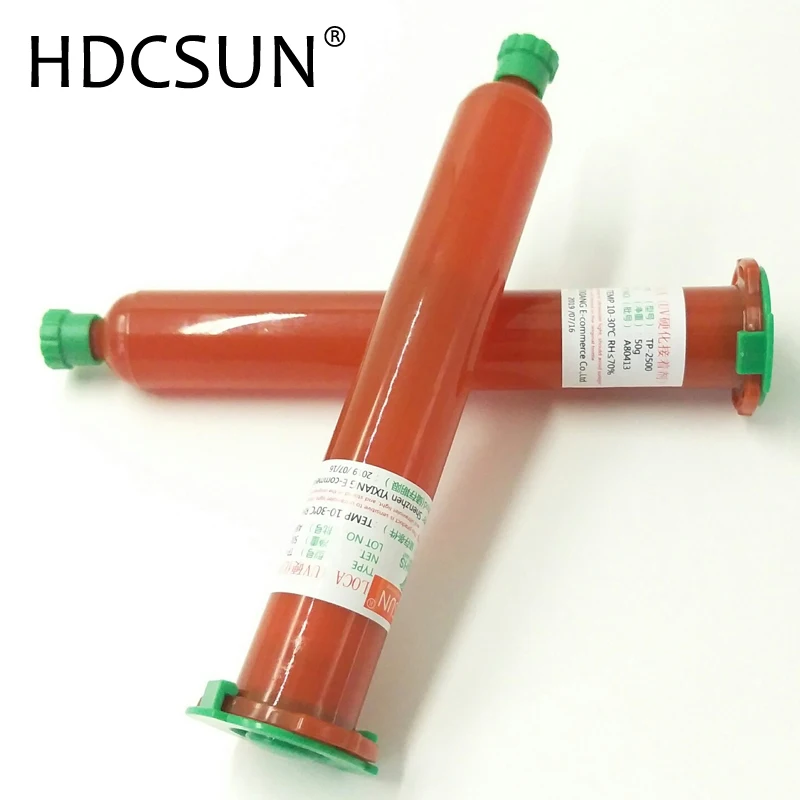 HDCSUN 50g TP-2500 LOCA UV glue liquid optical clear adhesive tp 2500 for touch screen samsung galaxy iPhone