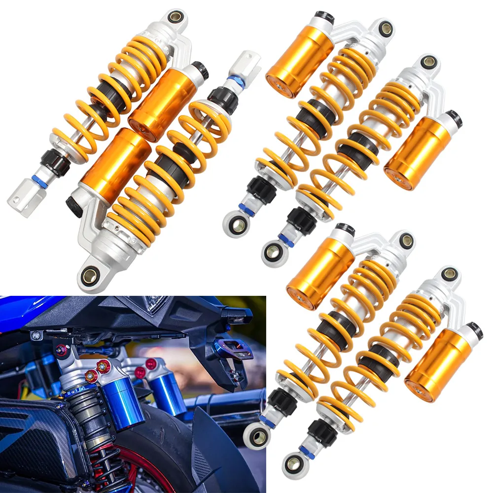 Universal ATV Motorcycle Accessories 320mm 330mm 350mm Air Shock Absorber Gas Suspension For Yamaha Harley 750 Honda Adjustable