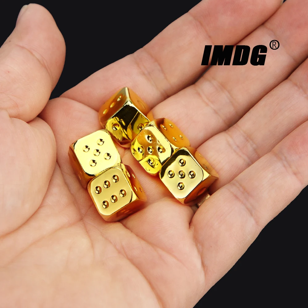 5Pcs/pack Metal #13 Bronze Dice Gold Silver Dice KTV Bar Entertainment Supplies Fun Dice