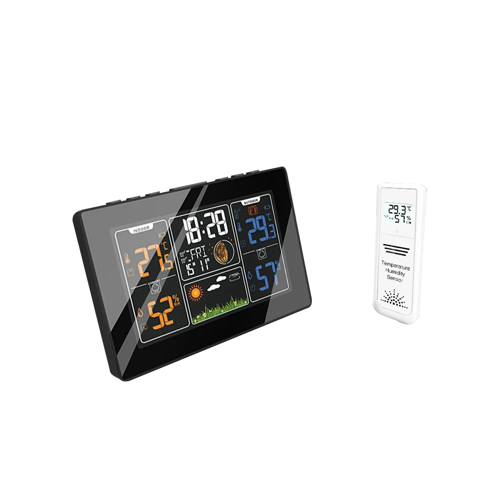 

Wireless digital automatic radio control Weather Forecast Station PROTMEX PT201C with hygrometer thermometer Sensor