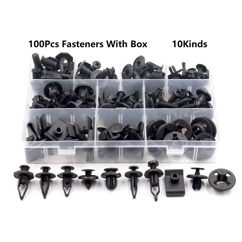 Universal Bumper Piercing Nail Plastic Fastener Clips 7mm 8mm 9mm 10mm For Toyota Auto Fender Liner Leaf board Retainer Clips