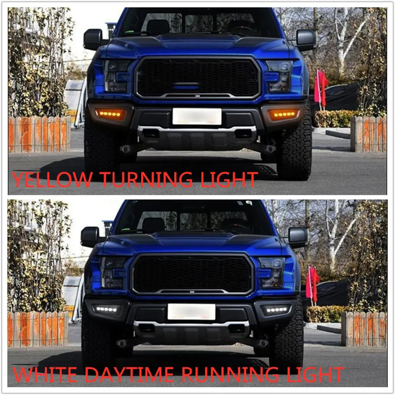 PICKUP AUTO ACCESSORIES LED DAYTIME RUNNING LIGHT FOG LAMPS FRONT DAY LIGHT  FIT FOR F-150 2015 2016 2017 2018 CAR DRL LIGHT