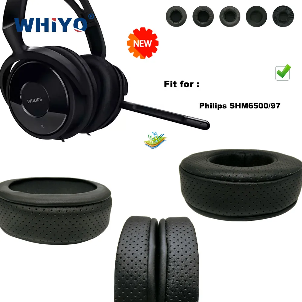 

Новые обновленные Сменные амбушюры для наушников Philips SHM6500/97, кожаные подушки, бархатные амбушюры для наушников