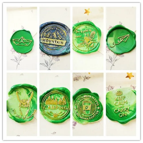 4 little Prince Strawberry Christmas moon rainbow forest backpack bee coffee Retro brass Stamp Sealing Wax Stamps Wax Seal Stamp