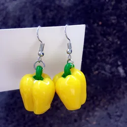 Creative Handmade Artificial Chili Earrings, Funny Personality Jewelry Gifts For Her
