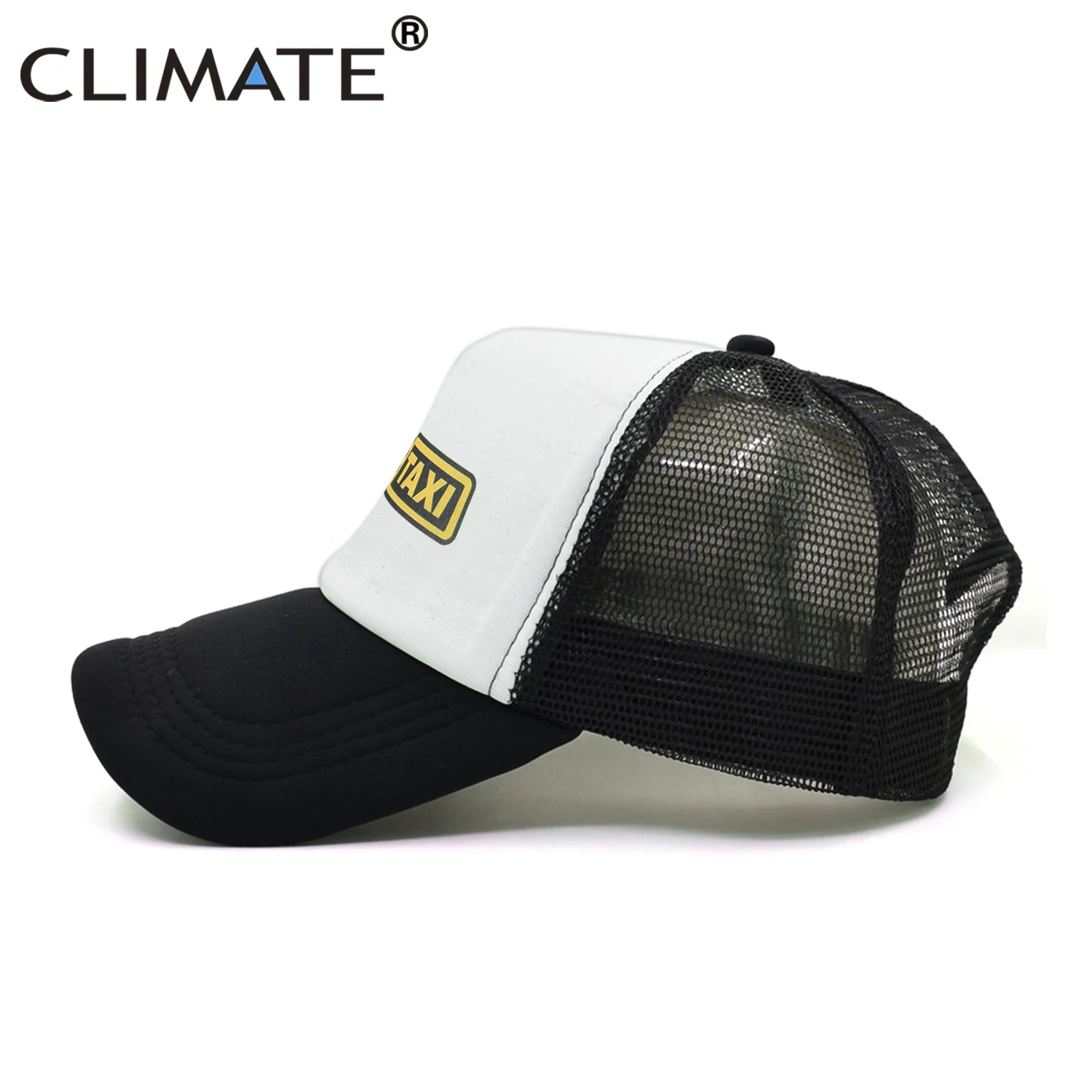 CLIMATE FAKE TAXI Cap Trucker Mesh Funny Driver Cap Men Hip Hop Funny Hat Baseball Cap Cool Summer Mesh Cap for Driver Taxi