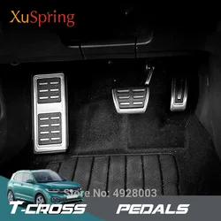 Car Accelerator Gas Footrest Pedals Plate Clutch Throttle Brake Treadle Accessory For Volkswagen VW T-cross Tcross2019 2020 2021
