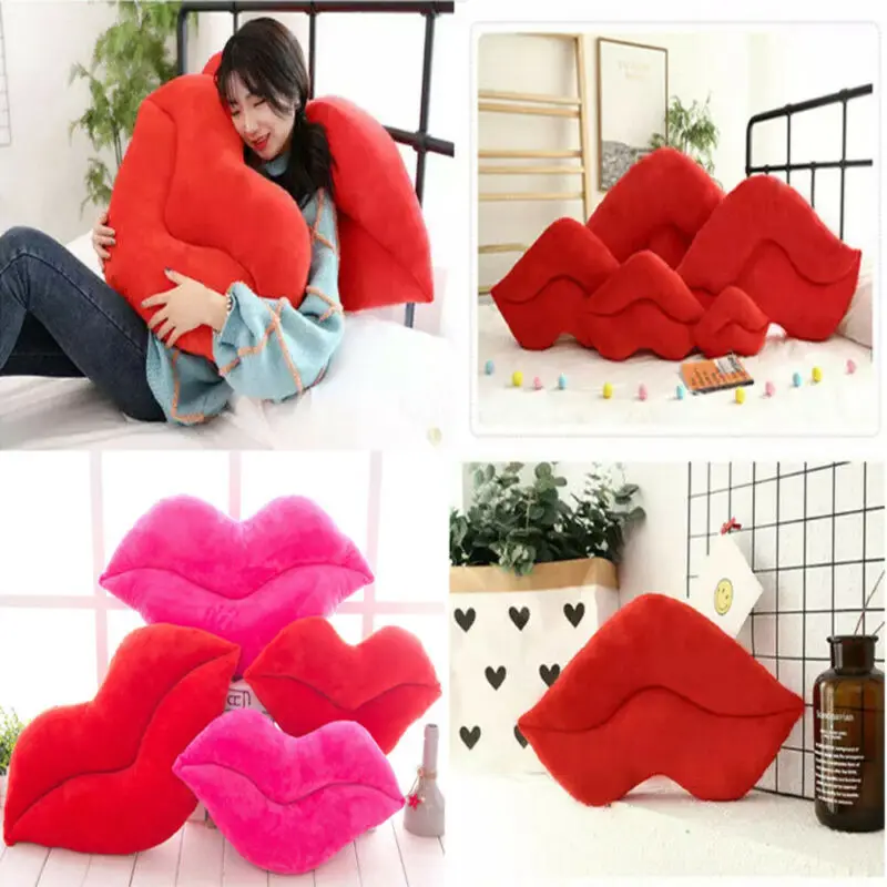 1pc 27cm Length Creative Lips Small Plush Cushion Funny Home Decoration Sexy Lip Cushions Sofa Chair Throw Pillows Dropshipping