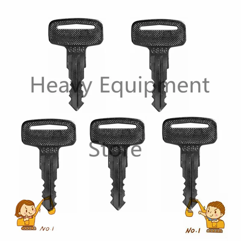 

5X keys for Wacker Neuson Roller Heavy Equp 160431, 6896,Landpride Zero Mwr160431