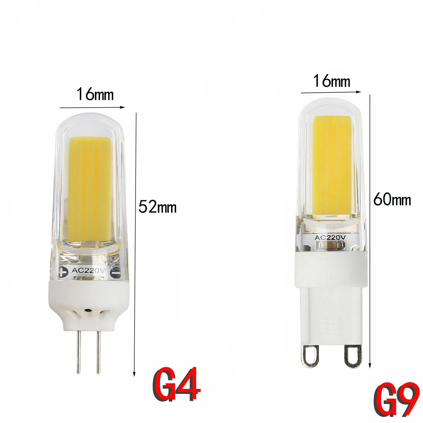 LED G4 G9 Lamp Bulb 9W AC 220V 110V COB SMD LED Dimmable G4 G9 Lamp replace Halogen Spotlight Chandelier