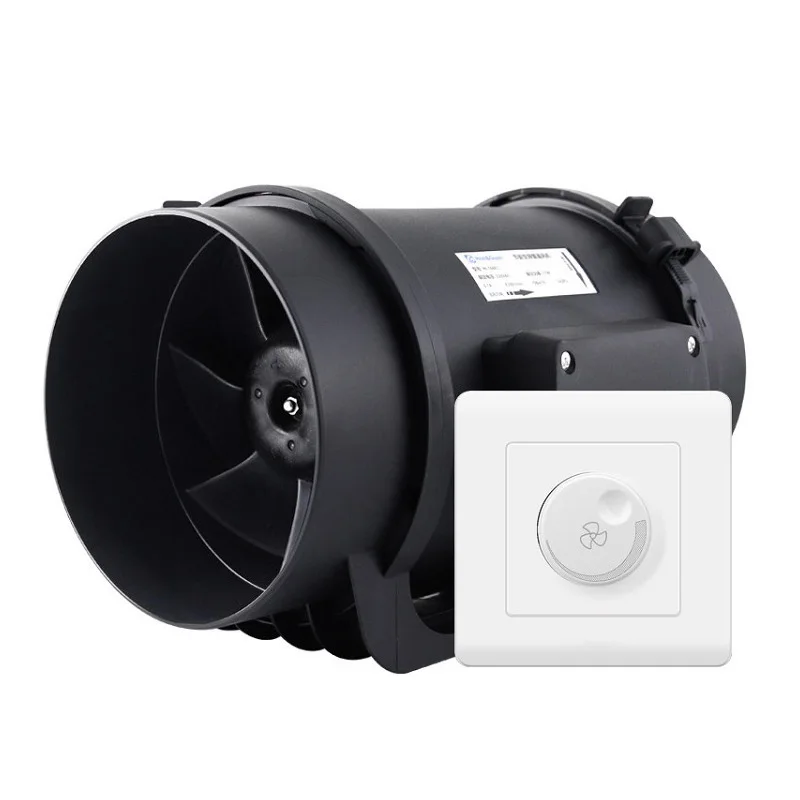 6/8 Inch 220V Frequency Conversion Round Duct Fan Kitchen Powerful Exhaust Fan Oil Fume Exhaust Fan Moxibustion Exhaust Machine