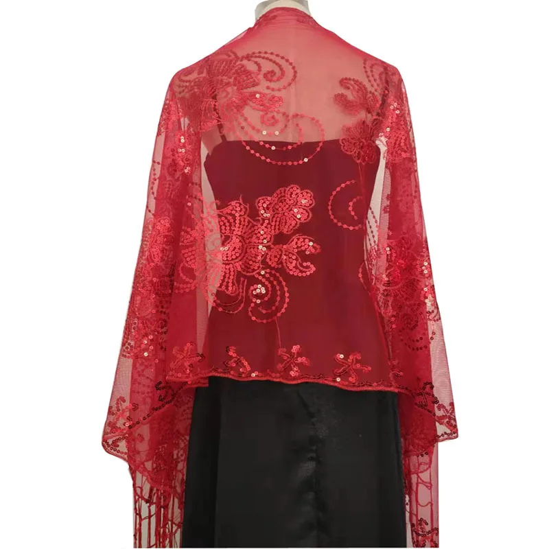 Luxury Sequin Shawls & Wraps for Party Dresses Women Scarf embroidery Wedding Cape bride dress shawl foulard femme ladies shawls - AliExpress 200000297 Luxury Sequin Shawls & Wraps for Party Dresses Women Scarf embroidery Wedding Cape bride dress shawl foulard femme ladies shawls - AliExpress 200000297