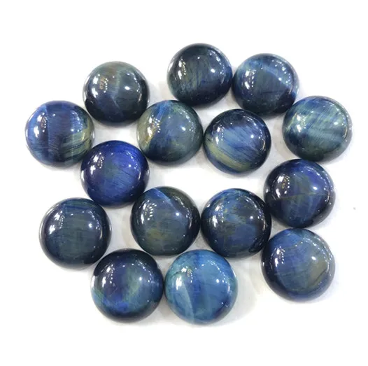 

Fashion Natural Blue Tiger Eye Stone 12mm Round Shape CABOCHON Beads For Jewelry Accessories Making Free Wholesale 10pcs/lot