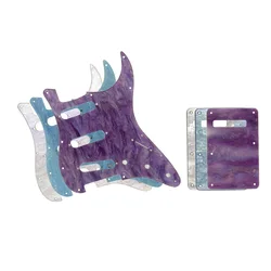 Set of 11 Hole SSS Abalone Shell Pickguard for Strat Guitar Pickguard ST Back Plate with Screws for Electric Guitar Accessories
