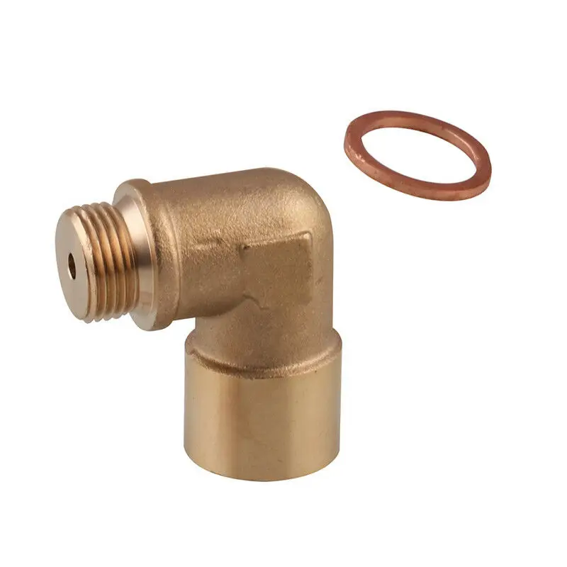 

1PCS 90 Degree 02 Bung Extension M18X1.5 O2 Oxygen Sensor Angled Extender Spacer Brass Joint