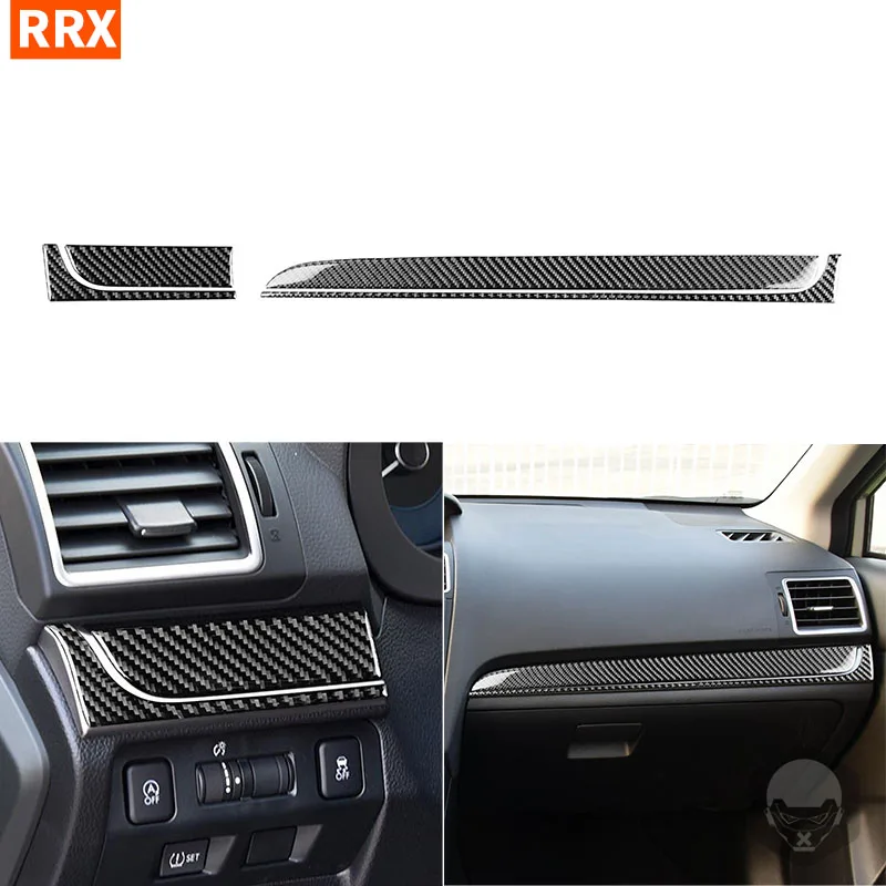 

For Subaru Impreza WRX XV Crosstrek 2015 2016 2017 Carbon Fiber Dashboard Decoration Strips Trim Stickers Car Accessories