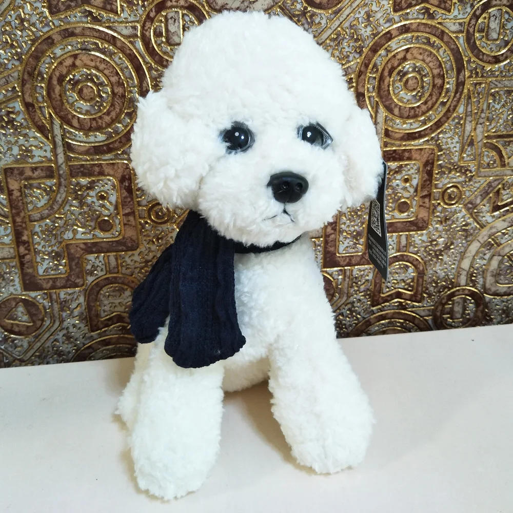 

White Teddy Dog Children Plush Toy Doll Birthday Kids Cute Stuffed Gift