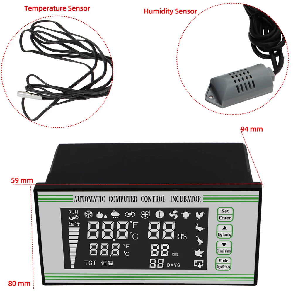 XM-18S Mini Digital Egg Incubator Intelligent Constant Temperature Incubator Controller Fully Intelligent Microcomputer Control