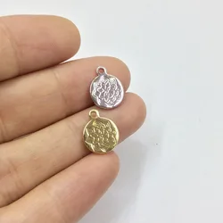 Eruifa 10pcs 10mm High Quality Lotus Brass Charms Pendent Jewelry DIY Handmade