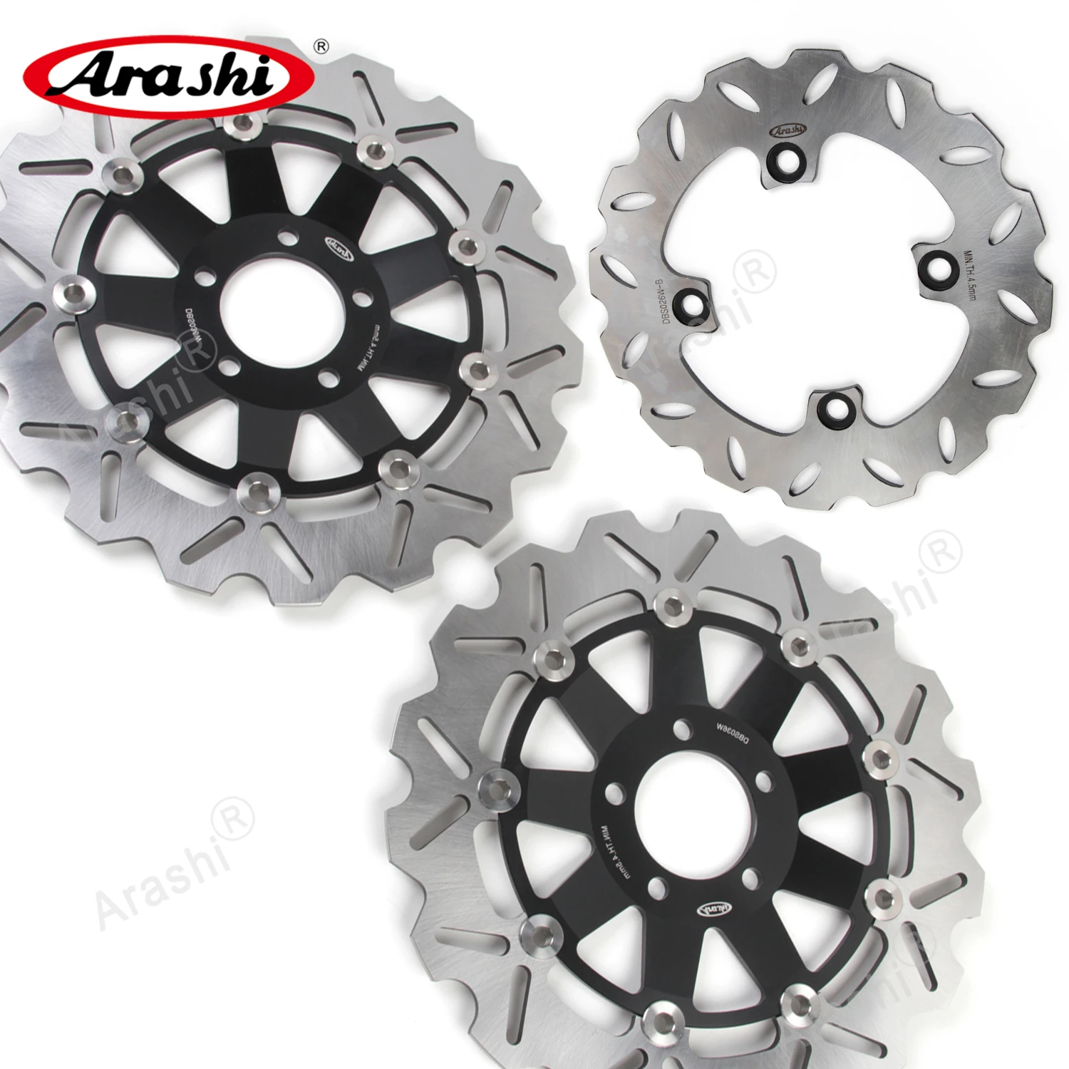 

ARASHI ZX6R NINJA Front Rear Brake Rotors Brake Disc Set For KAWASAKI NINJA ZX-6R 1998-2001 2000 1999 ZX 6R ZX636 Z750 Z1000