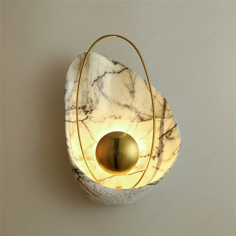 Nordic Design Led Wall Lamp Creative Shell Shape Bedside Light Luxury Living Room Bedroom Corridor Decor Wall Sconce Lighting