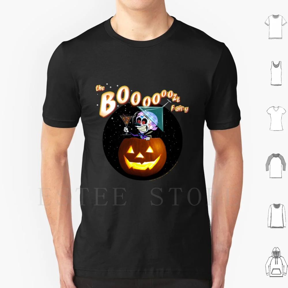The Booooooze Fairy T Shirt Men Cotton 6xl Halloween Dia De Muertos Cocktail Holidays Party Booze Fairy Drink Drunk