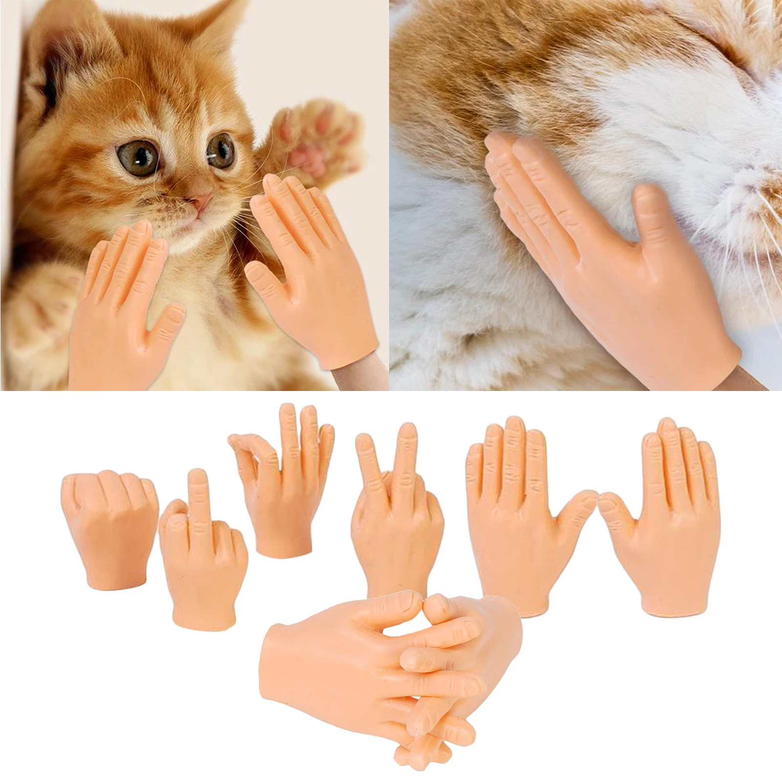 Set of Rubber Finger Hands for Finger Hands Mini Puppets Small Hand Model Halloween Gift Toys