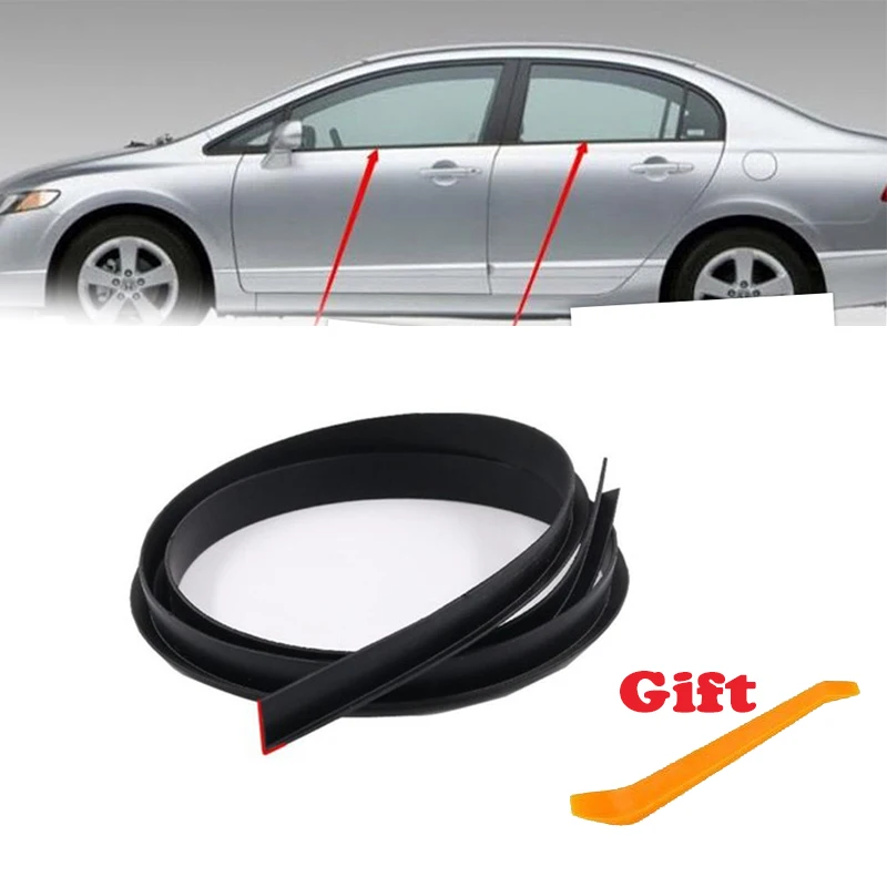 Car Styling 1M Rubber Seal Strip Side Window Seam Gap Sticker For Audi Q7 A6 C5 C6 C7 A3 8P 8V 8L A4 B8 B6 B7 B9 Q5 A1 TT MK2 Q3