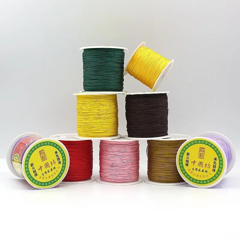 Hilo de nailon de 1,5mm, 10 metros/lote, nudo chino, pulsera de cordón de macramé, cuerda trenzada, borlas, abalorios, bricolaje, novedad