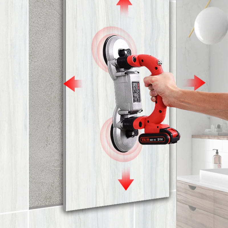 180W 400Kg 6 Snelheden Tegels Tegels Machine Tegels Vibrator Verstelbare Automatische Floor Vibrator Nivellering Tool Met Batterij 180-180Mm