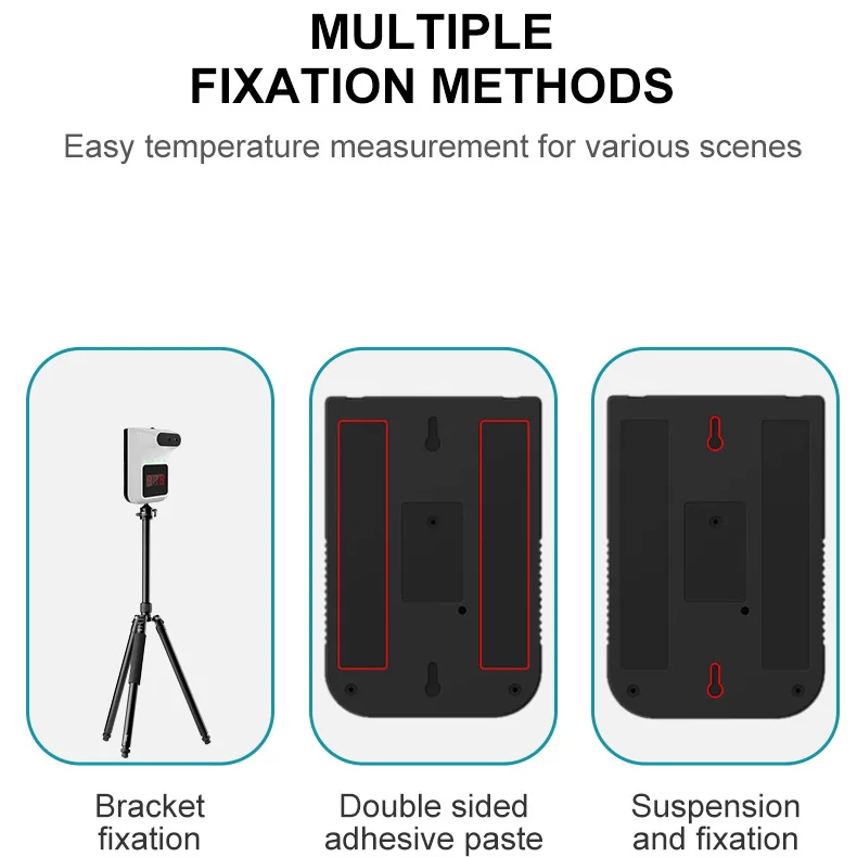 Pistola de medición de temperatura de la frente sin contacto, pistola de temperatura montada en la pared, transmisión de voz inteligente, termómetro infrarrojo Bluetooth