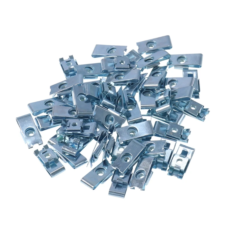 50x M4 M5 M6 Car Motorcycle Spire Clips Speed U Nuts Speed Fasteners Assorted Kits Boxed Auto Interior Trim Panels Parts