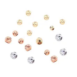 MADALENA SARARA AU750 DIY Beads Jewelry Making Handmade 18K Gold Rose Gold White Gold 2mm/2.5mm/3.0mm/4.0mm/5.0mBeadCar Pattern