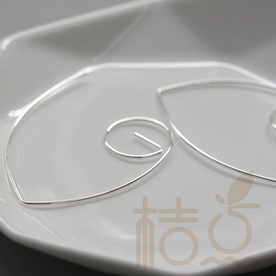 DIY Supply-Solid Brass Earring Wire - Earring Finding - 45x29mm (4122C)